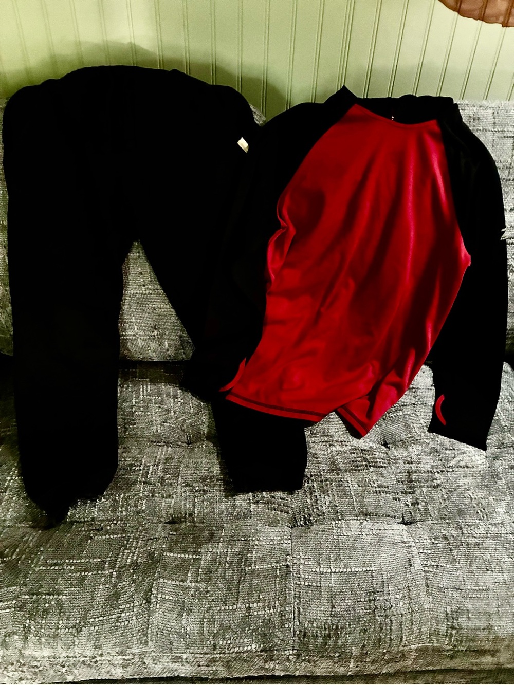 Kids Two-Piece Black and Red Active Set